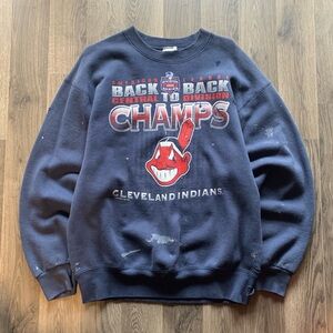 Vintage 1996 Cleveland Indians Back To Back Central Division Champs Crewneck